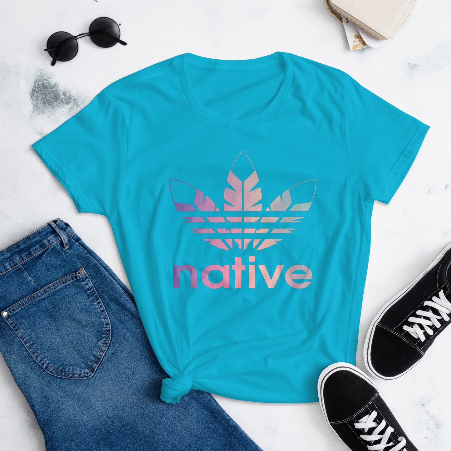 Native 3 Feather short sleeve t-shirt